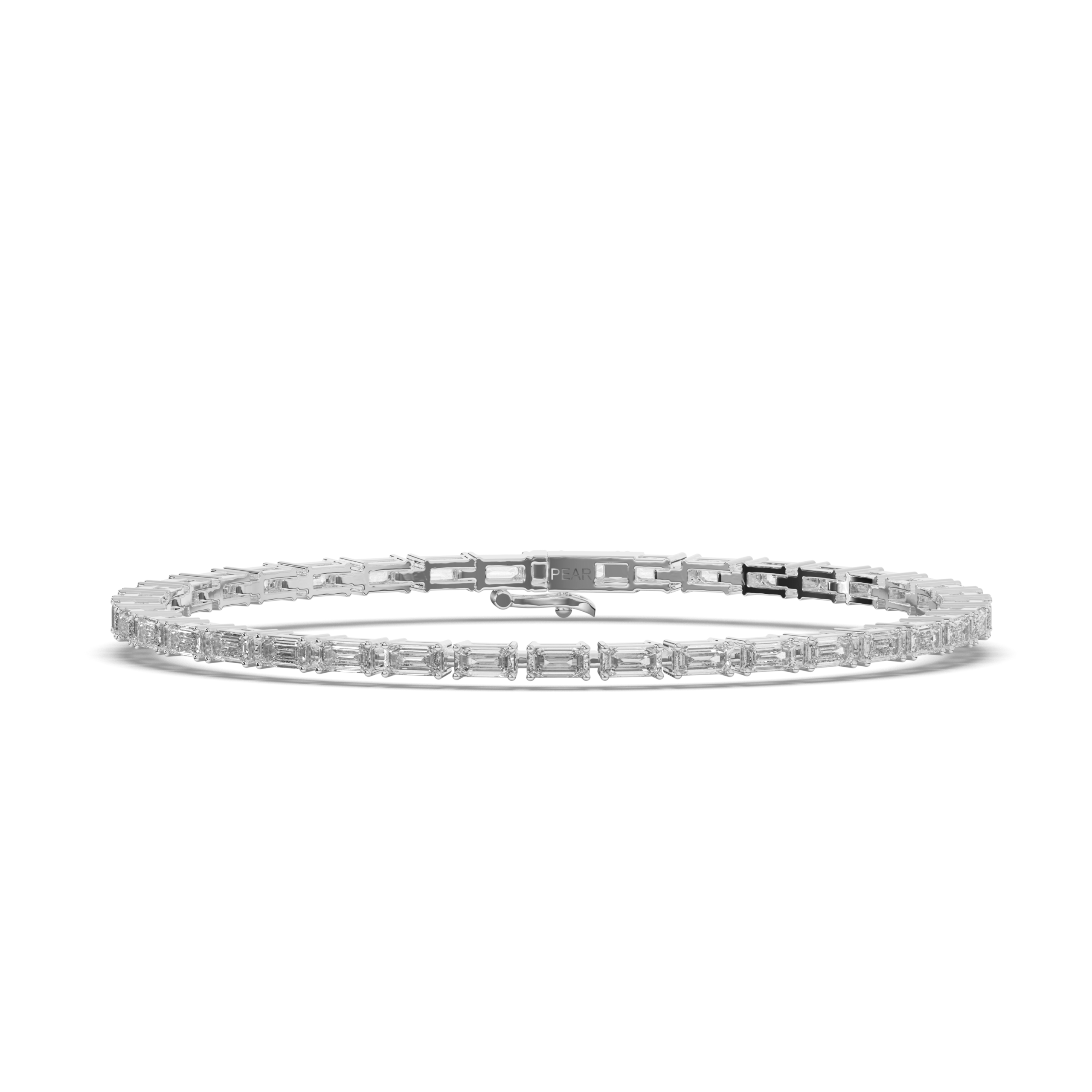 Bold Sleeping Emerald Lab-grown Diamond Tennis Bracelet - Pear Jewels